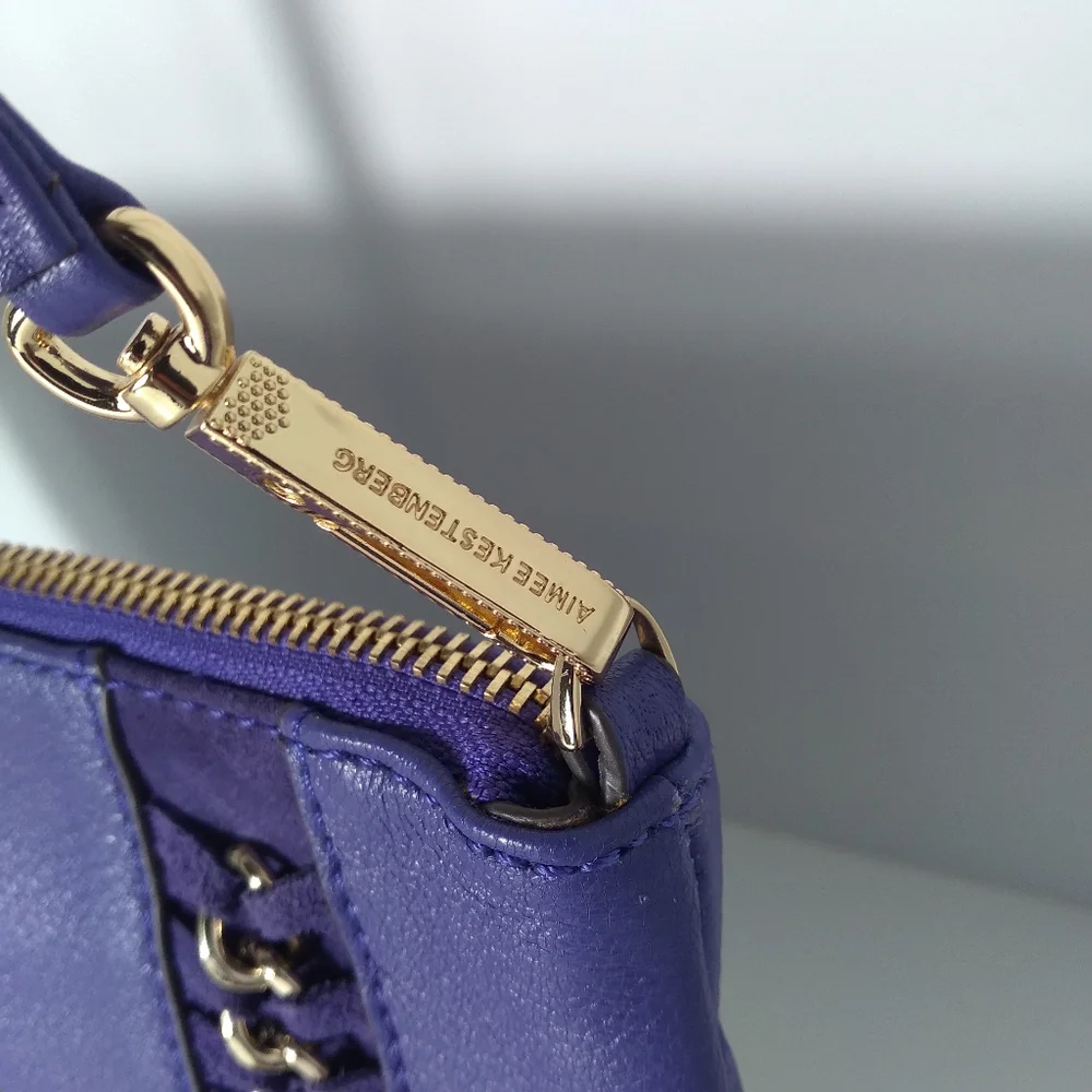 AIMEE KESTENBERG COLLECTION Purple Crossbody/Clutch Leather Bag